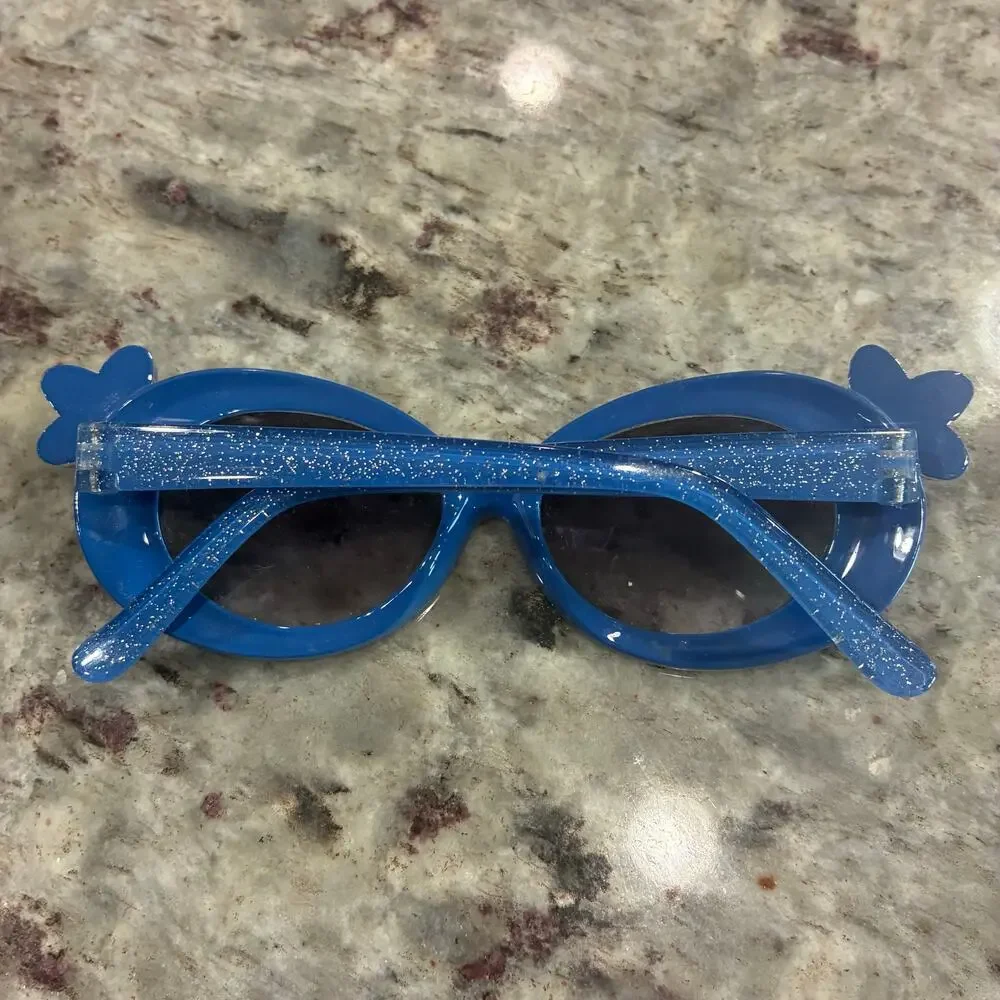 Gymboree Blue Glitter Bow Sunglasses – Girls – Cute Summer Accessories